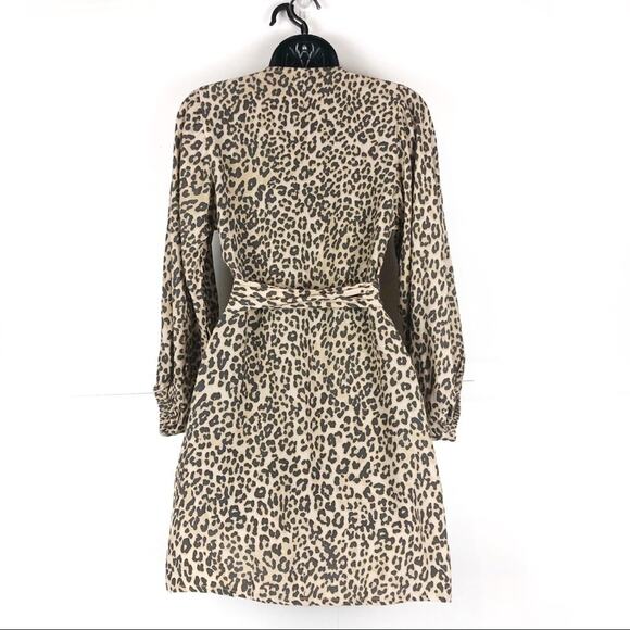 FAITHFULL THE BRAND Leopard Baja Wrap Mini Dress 2 - Picture 7 of 11
